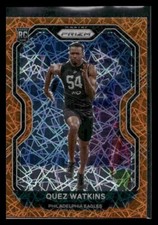 2020 Panini Prizm #344 Quez Watkins ORANGE LAZER Rookie Eagles
