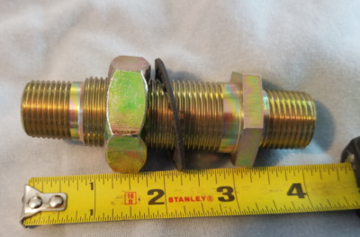 #ad EATON WEATHERHEAD 223464 BULKHEAD FITTING 1 2quot; NPT female and 1 4quot; NPT male $9.99