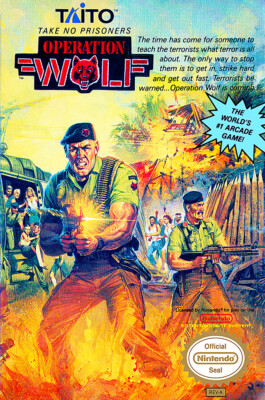 oページ Operation Wolf Original Nintendo NES BOX ART Premium POSTER MADE
