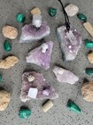 Crystals Lot Amethyst Malachite Natural Healing Gems Fossils Geode Clear Quartz — photo 8