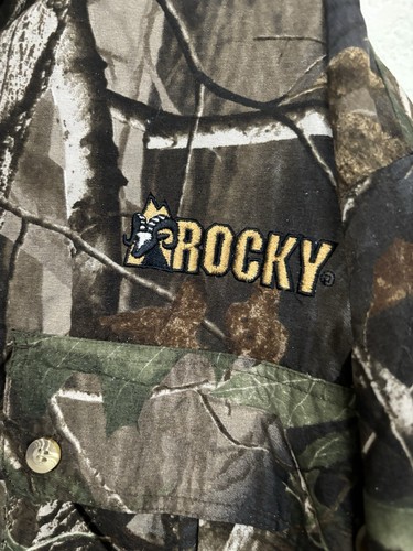 XL Vintage Rocky ProHunter Button Down Realtree Edge Embroidered 100% Nylon - Picture 2 of 6