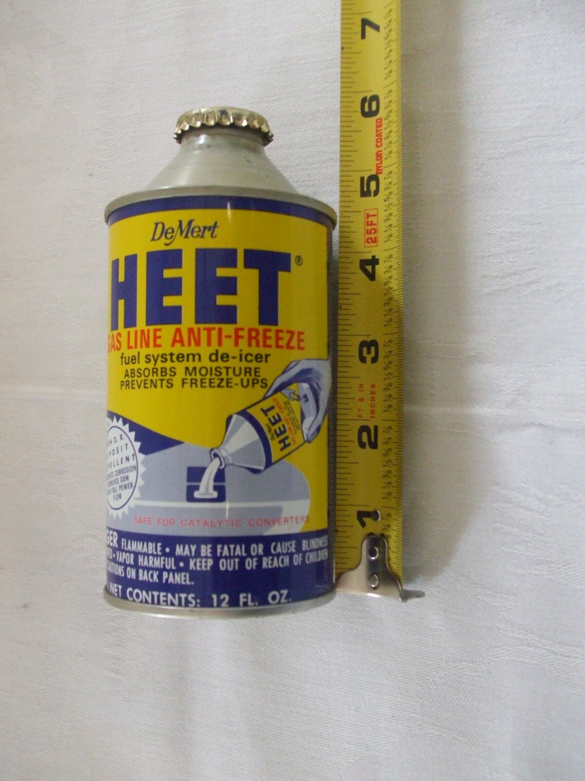 Vintage Empty Pre-Barcode Heet Can Handy Oiler Tin