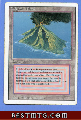 MTG Volcanic Island #B Revised - Foto 1 di 2