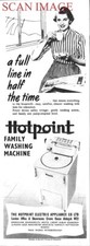 1955 Advert HOTPOINT Top-Loader Washing Machine & Wringer Original Print AD 715C