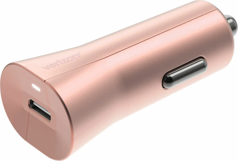 NEW Original Verizon 27W Fast Charge USB-C Rose Gold/Pink Car Charger Adapter - Image 3 of 4