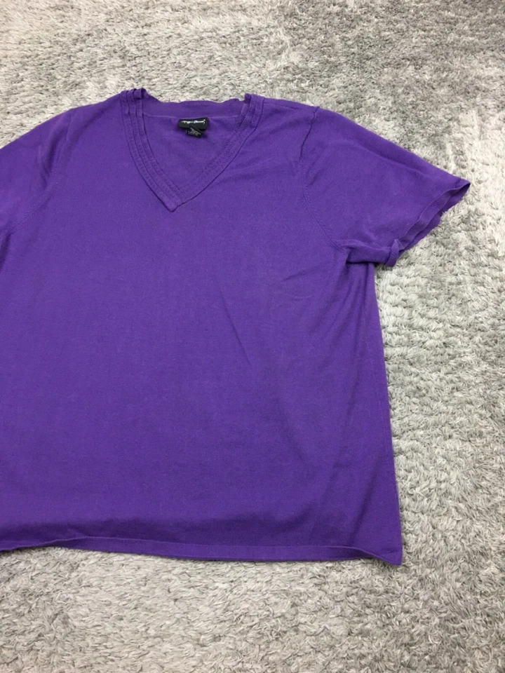 Camisa Maggie Barnes Mujer Talla 2X Púrpura Manga Corta Algodón Acrílico Foto 2 de 4