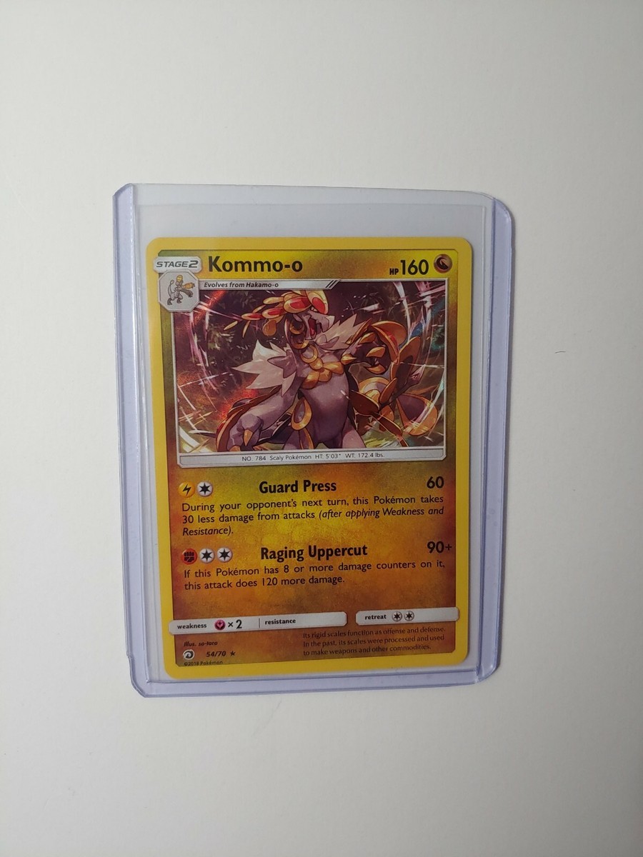 Kommo-o 54/70 Holo Rare Card 2018 Pokemon Dragon Majesty Near Mint - Mint