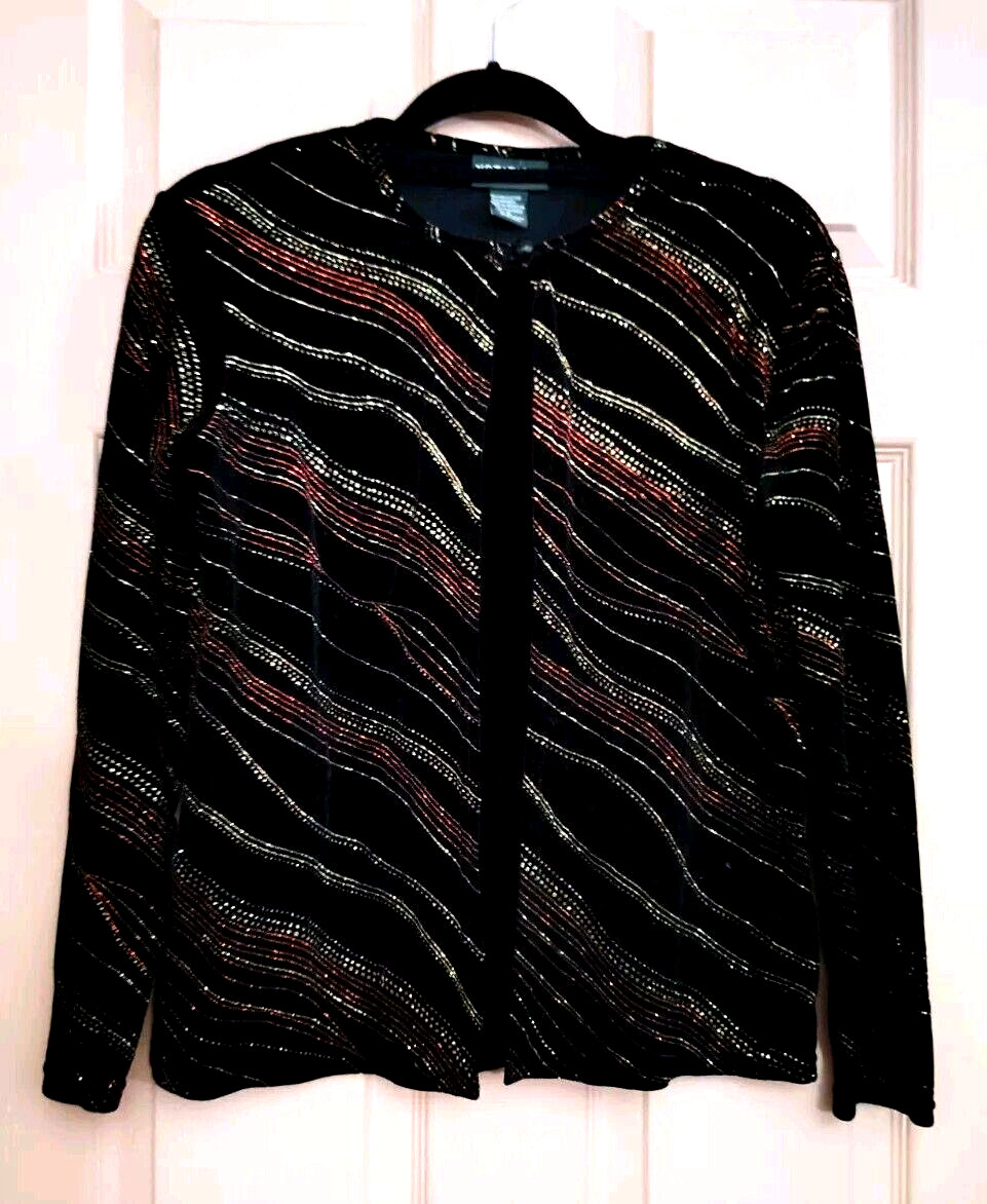 Notations Black Small Polyester Long Sleeve Blouse - image 1