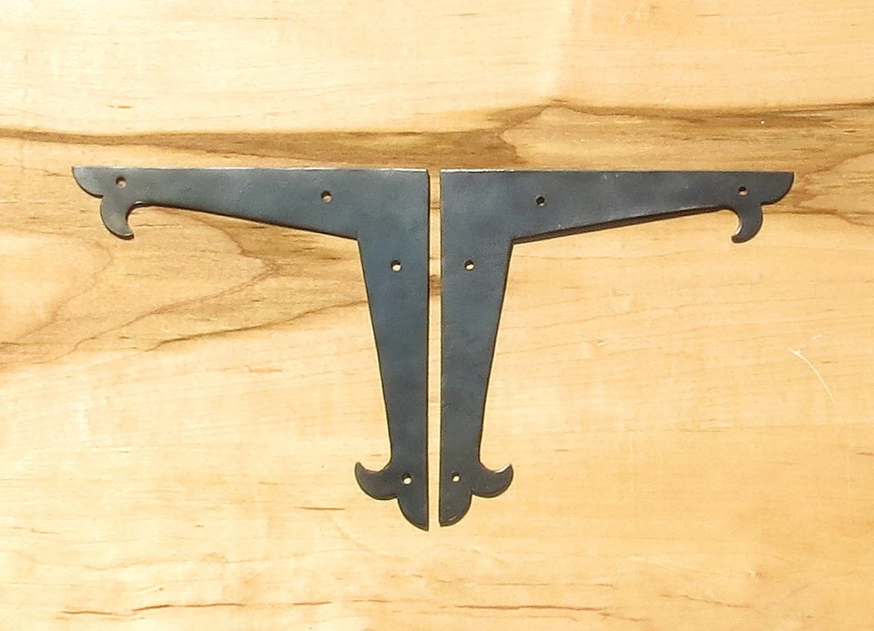 4 Placas de esquina planas decorativas de 6" de hierro forjado marco de puerta soporte hágalo usted mismo herrajes Foto 4 de 4