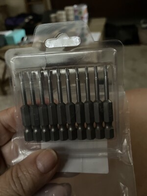 10pcs T8 Magnetic Torx Screwdriver Bits 1/4 Inch Hex Shank 2 inch S2