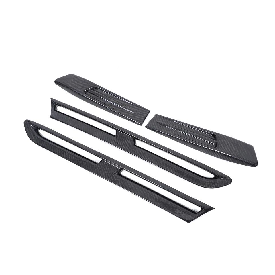 Real Carbon Front Fender Side Vent Duct Scoops Trim for 2009-24 Nissan GT-R R35 - Image 3 of 4