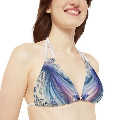 Twilight Bloom - Strappy Triangle Bikini Top
