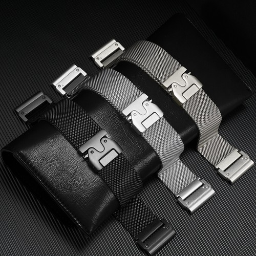 26mm Milanese Band for Garmin Fenix 8/Fenix 7X/Instinct 3 Steel Mesh Loop Strap - 第 4/18 張圖片