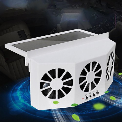 Solar Powered Car Vehicle Window Air Vent Cooling Exhaust Fan Radiator Cooler - Picture 3 of 13