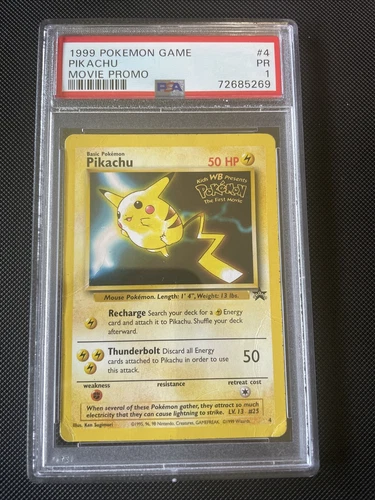 Pikachu Pokémon card movie promo #4 PSA 1 PR
