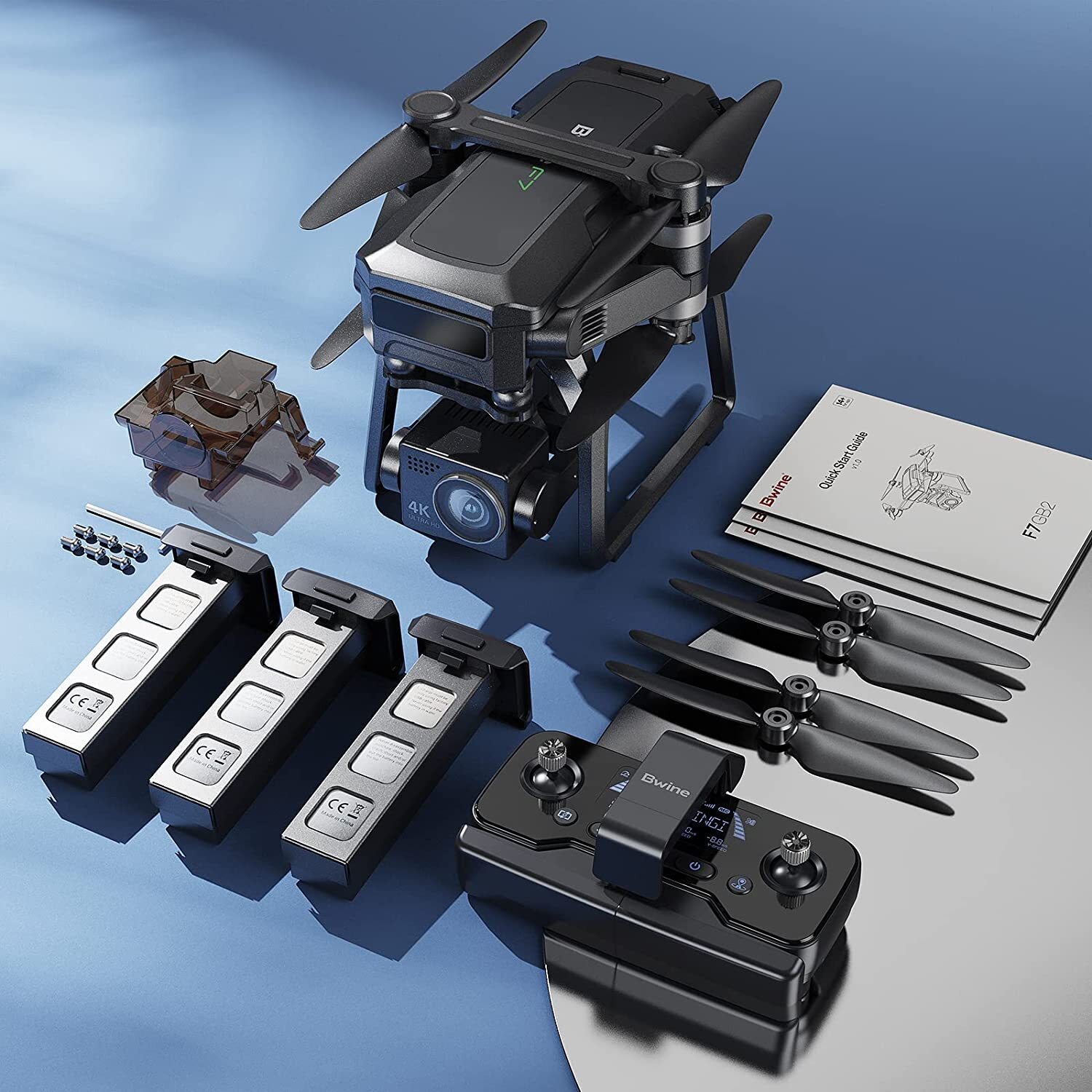 Bwine F7 GPS Drone with Camera 4K Night Vision 3AIX Gimbal, 2Mile