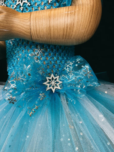 Handmade Disney Frozen Elsa Tutu Dress and Headband Set for Girls 2 3 4 year old - Picture 10 of 11