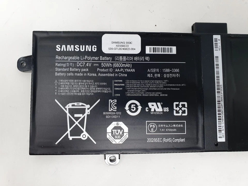 Samsung ChromeBook 550C XE550C22 Battery AA-PLYN4AN DC7.4V 6800mAh Genuine - Image 3 of 4