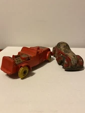 Vintage The Sun Rubber Company toy car and an Auburn made toy car