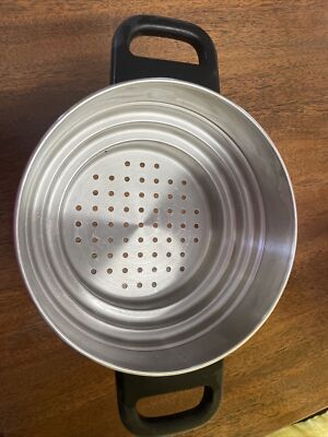 Quality Stainless Steel Steamer/ Strainer Insert Cookware 8” Pan w ...