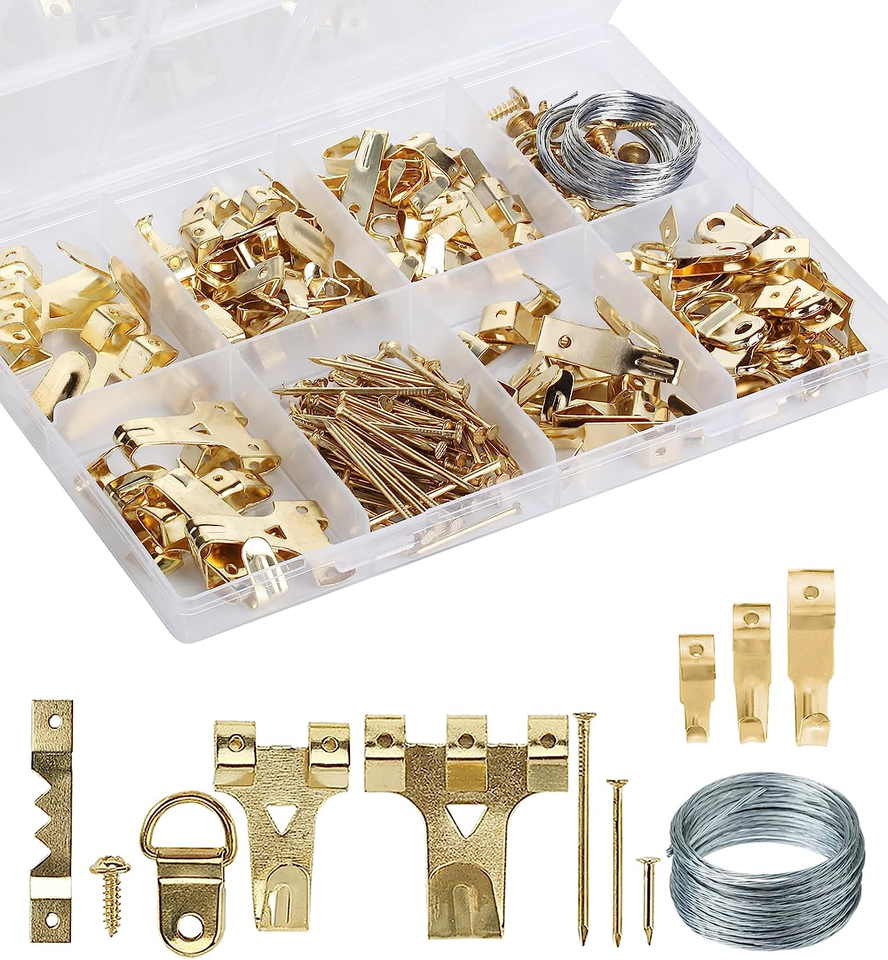  Picture Hanging Kit, 220Pc, Picture Hangers, Nails for Hanging