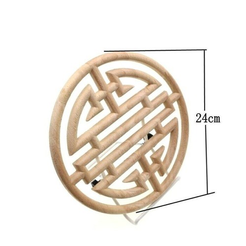 Chinese Style Vintage Flora Wood Carved Wooden Decal Furniture Cabinet Applique - Bild 11 von 19