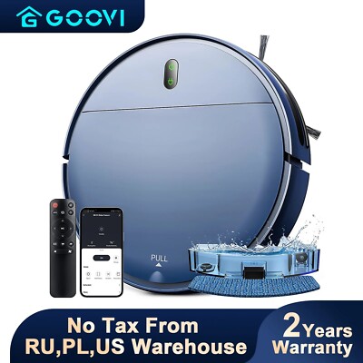 Vacuum Robot Cleaner 6000Pa Mop Suction and Cordless Pet Smart Suction Strong
