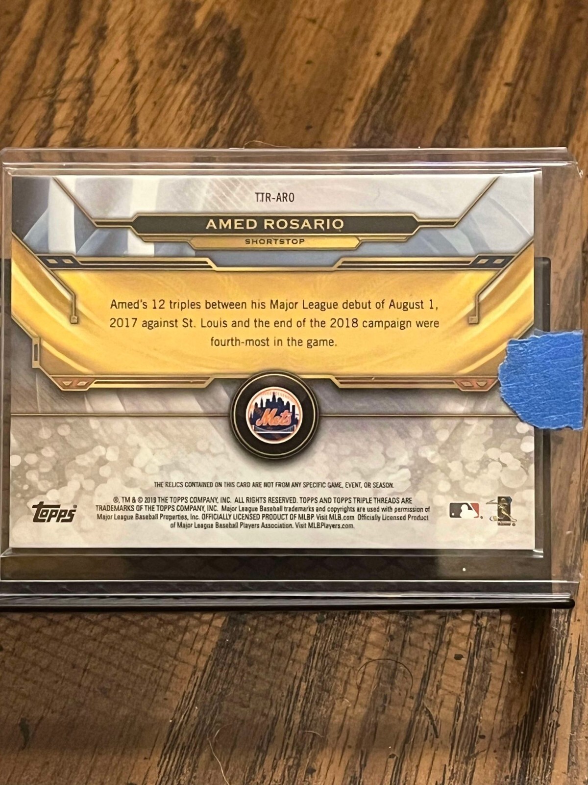 AMED ROSARIO 2019 TOPPS TRIPLE THREADS TRIPLES ON PARADE JERSEY PATCH