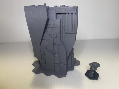 Commercial Tower w/ Hex Base, Tabletop Terrain Battletech compatible (6mm Scale)