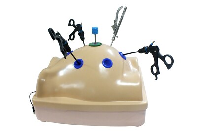  Laparoscopy Virtual Simulator Training Box Model Endo Trainer Set 6 Inst ADDLER