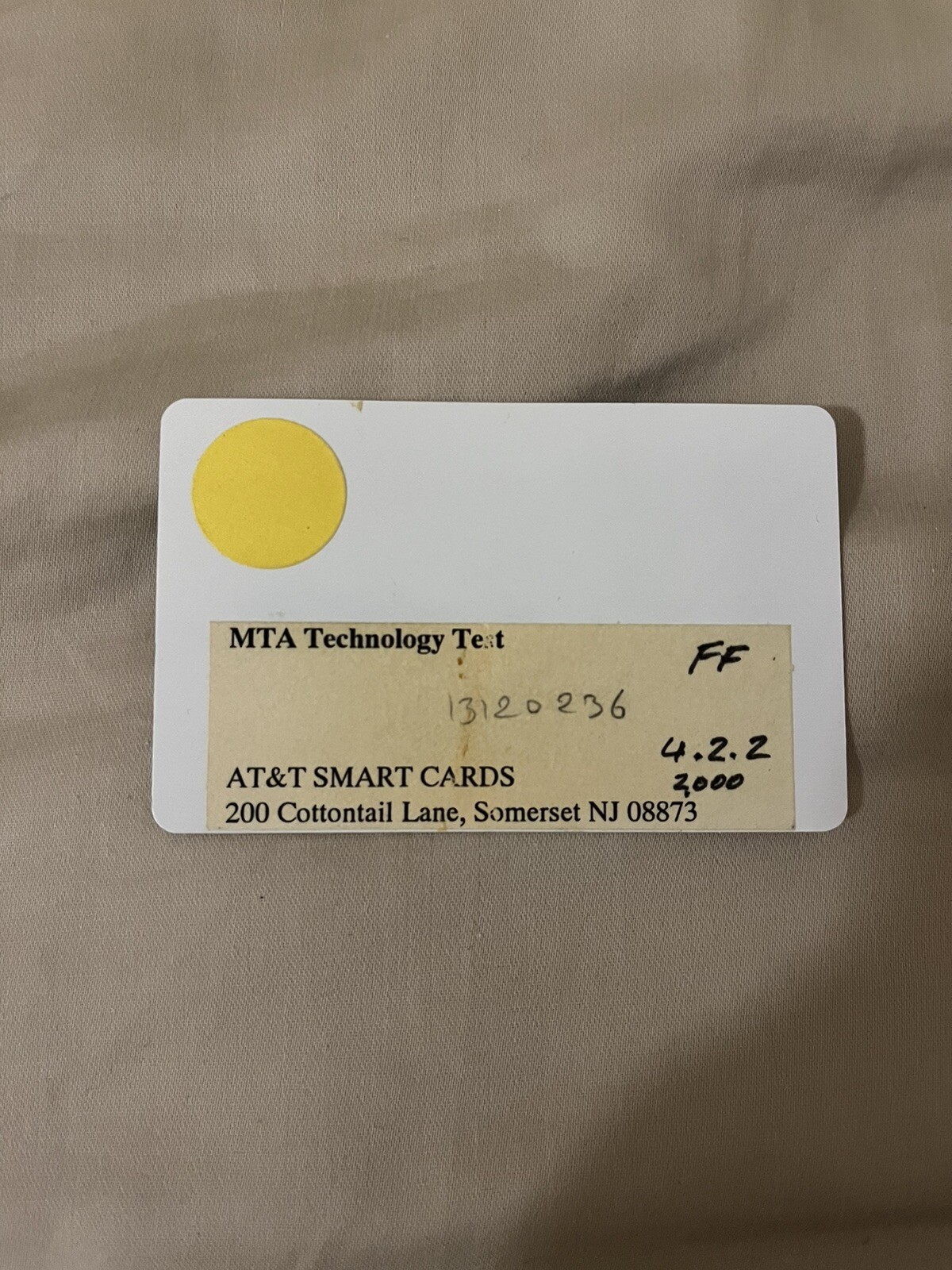 NYCT MTA AT&T Tech Test Card | eBay