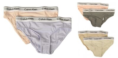 CK CALVIN KLEIN Mädchen Slips, 2er-Pack, sichtbarer Gummizug, Artikel G80G800726