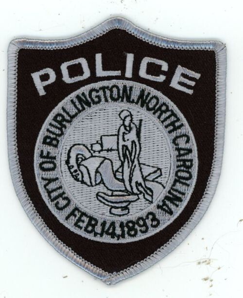 Vintage NC Burlington Police Sheriff Embroidered Shoulder Patch