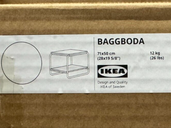 IKEA BAGGBODA Side Table White 71x50 cm (28x19 5/8 IKEA BAGGBODA Side Table White 71x50 cm (28x19 5/8