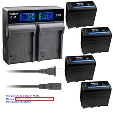 Kastar Battery LCD Dual Rapid Charger for Sony NP-F950 NP-F960 NP-F970 NPF970Pro