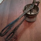 ANTIQUE 1890 SILVER & CO. NEW YORK CAST IRON HANDLES RICER PRESS U.S.A. — photo 1