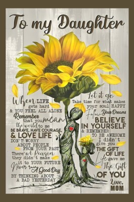 BGM To My Daughter When Life Gets Hard & You Feel All Alone Sunflower 3X5-MAGNET