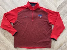 SMU Quarter Zip Men’s XL Red Nike Pullover Logo on Chest