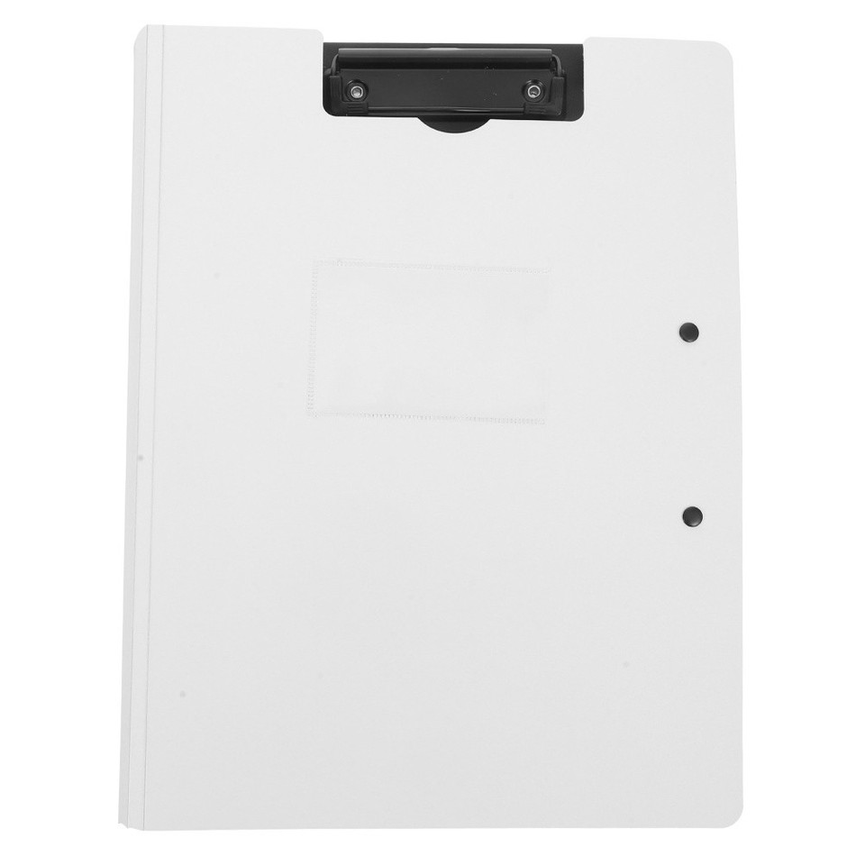 White Reusable Plastic Document Folder Clipboard Dual Clip Design for ...