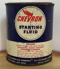 Vintage Chevron Starting Fluid Can