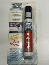Black Rustoleum Glass Marker 267868 Indoor Outdoor Washable Temporary Mark Paint