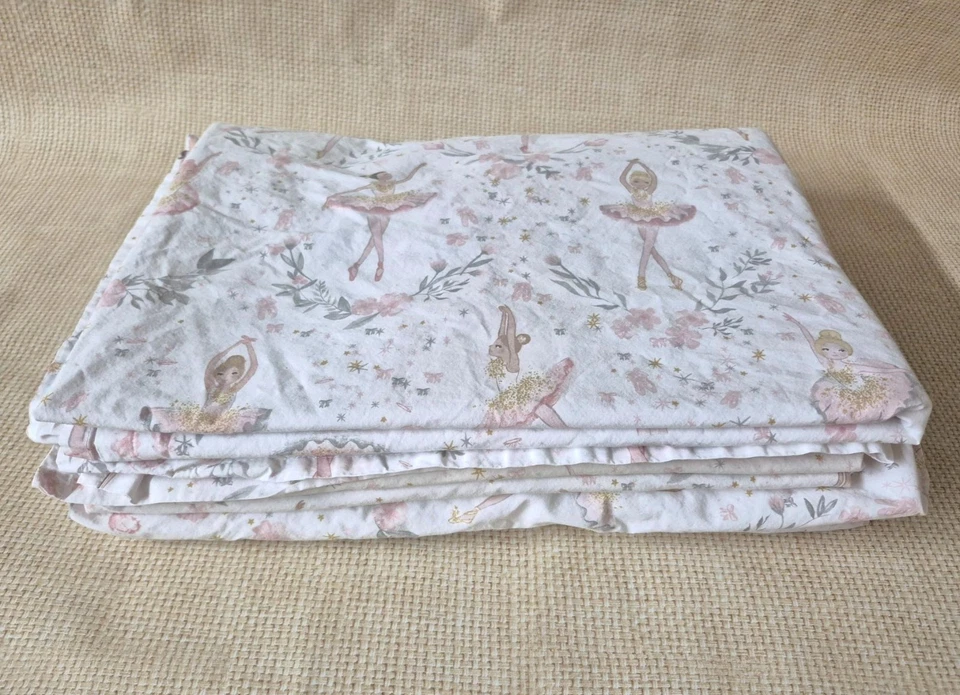 Pottery Barn Kinder kleine Mädchen Ballerina Bio Baumwolle Twin Sheet 4-teiliges Set - Bild 3 von 4