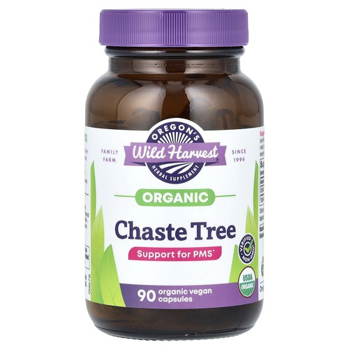 Organic Chaste Tree, 90 Vegan Capsules (440 mg per Capsule)