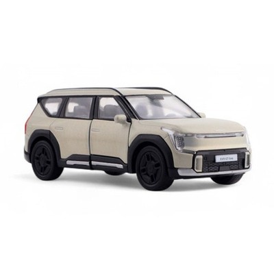 Kia EV9 1:38 Diecast Modellauto | Nachziehspielzeug | Farbe Elfenbein
