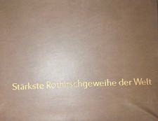 Stärkste Rothirschgeweihe Lotze Sartorius M H Schaper 1963 Jagdgemälde Trophäe