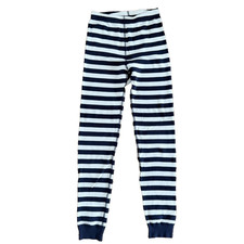Hanna Andersson Navy Blue White Striped Pajama Pants  Size 10 140 Organic Cotton