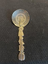 Vintage L&ouml;ffel Silber Japan Geisha mit Schirm Japanese Silver Spoon