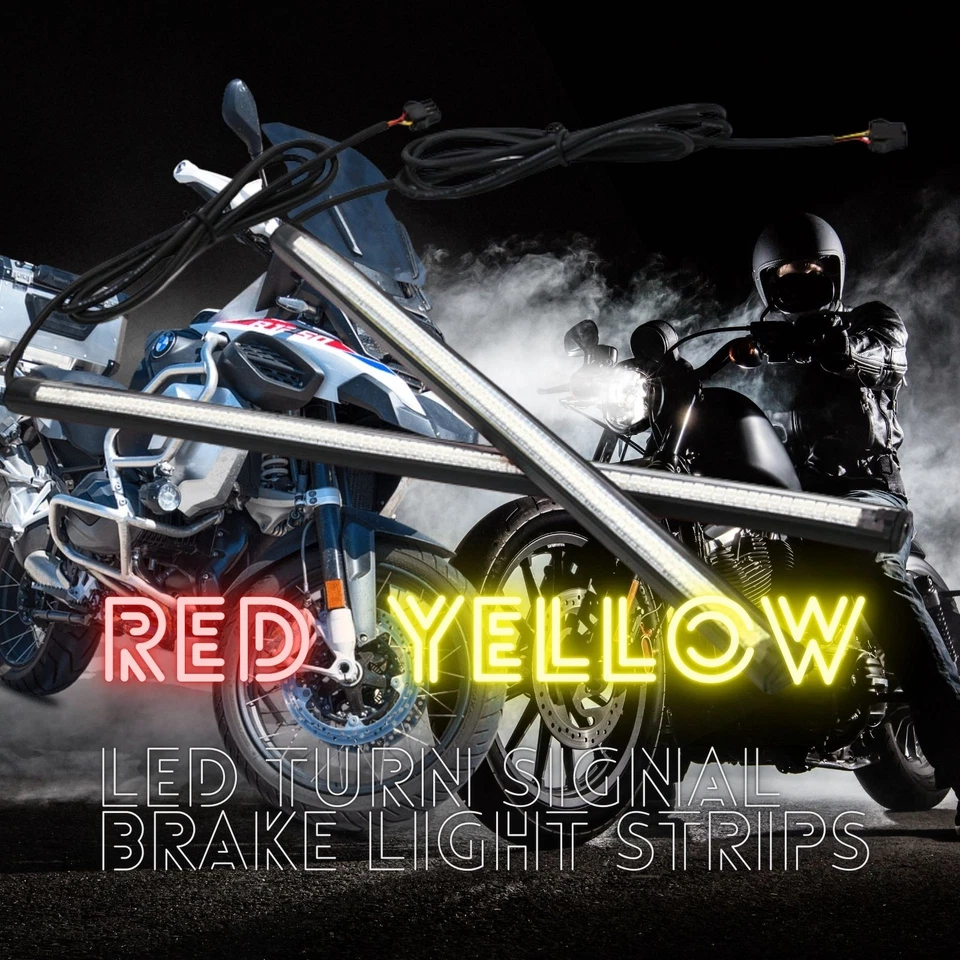 Водонепроницаемые светодиодные полоски указателей поворота и стоп-сигналов 30 см для BMW GS, R-Series, K-Ser - Изображение 2 из 4
