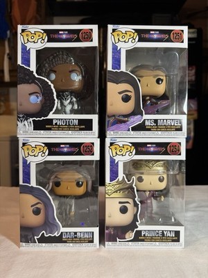 Funko Pop The Marvels Lot Photon Ms Marvel Dar-Benn Prince Yan Marvel