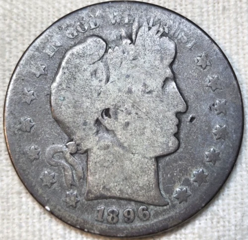 1896 S Barber Half Dollar.  Key Date.  True Auction